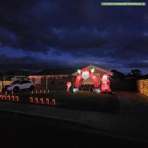Christmas Light display at 15 Melaluka Court, Brighton
