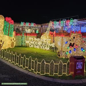 Christmas Light display at 25 Blackadder Road, Swan View
