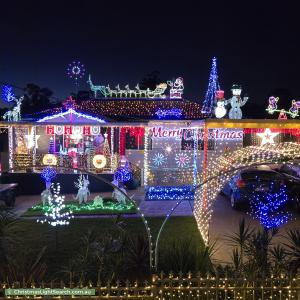 Christmas Light display at 27 Galloway Street, Busby