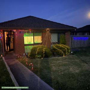 Christmas Light display at 1 Tripoli Court, Hallam