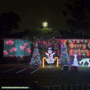 Christmas Light display at 9 Tonga Place, Lethbridge Park