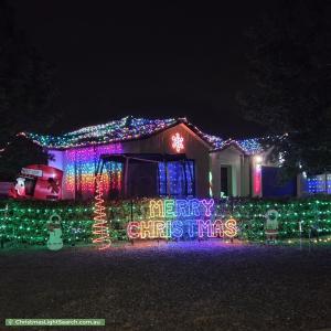 Christmas Light display at 1 Ikara Close, Dunlop