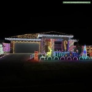 Christmas Light display at  Dana Street, Officer