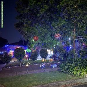 Christmas Light display at 5 Hiddleston Avenue, Box Hill South