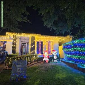 Christmas Light display at 28 Bradley Drive, Harrington Park