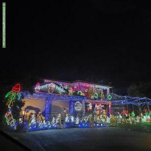 Christmas Light display at 87 Kurrajong Street, Windang