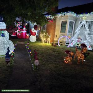 Christmas Light display at 21 Hoffmans Road, Essendon West
