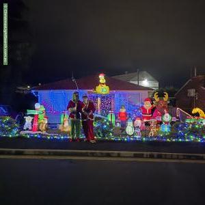 Christmas Light display at 97 Grove Road, Glenorchy