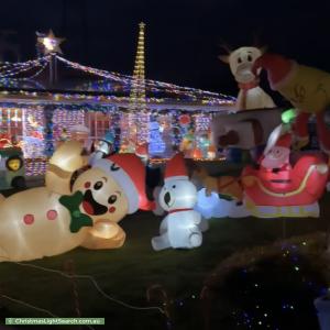 Christmas Light display at 8 Argent Court, West Moonah