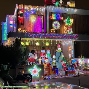 Christmas Light display at 11A Cashman Road, Brighton-Le-Sands