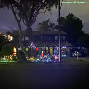 Christmas Light display at 3 Gorelon Drive, Flagstaff Hill