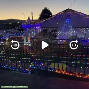 Christmas Light display at 28 Sixth Avenue, New Norfolk