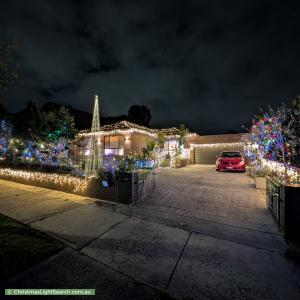 Christmas Light display at 12 Northumberland Drive, Epping