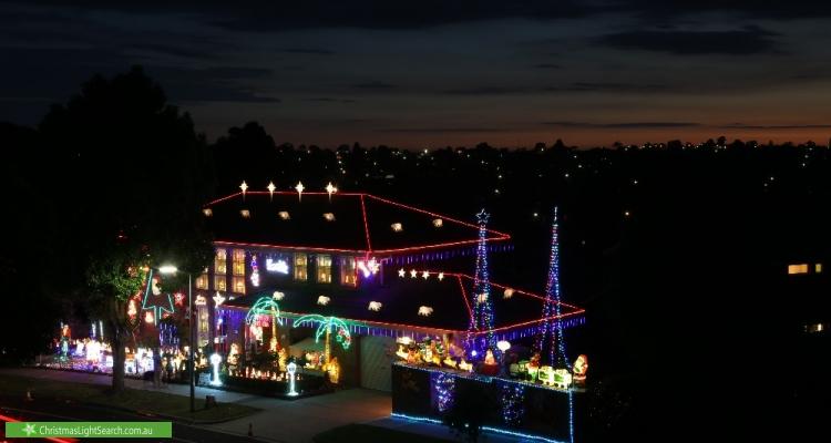 Christmas Light display at Pushkin Court, Doncaster East