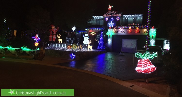 Christmas Light display at 18 Tully Place, Jerrabomberra