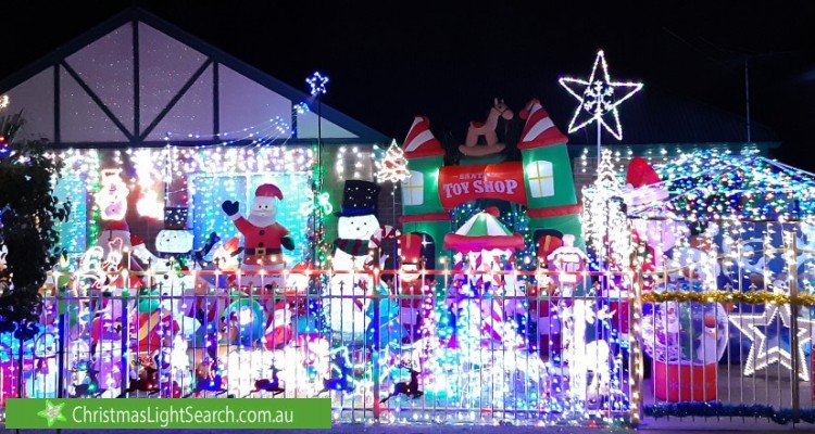 Christmas Light display at  Belmore Terrace, Woodville Park