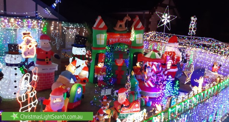 Christmas Light display at  Belmore Terrace, Woodville Park