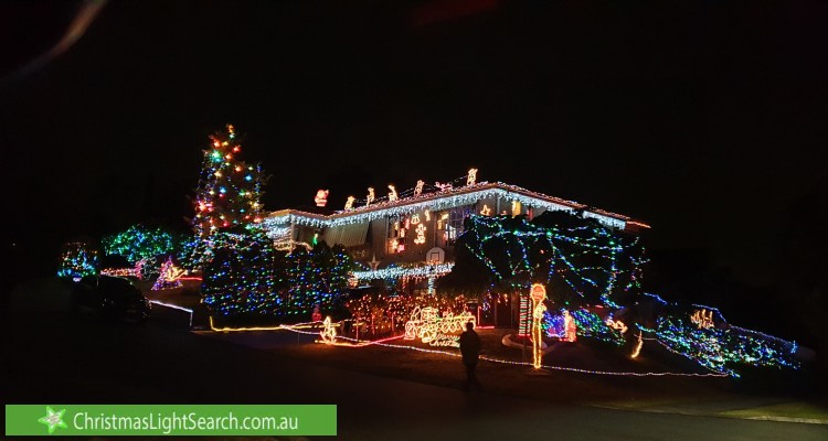 Christmas Light display at 96 pine hill drive , Doncaster east