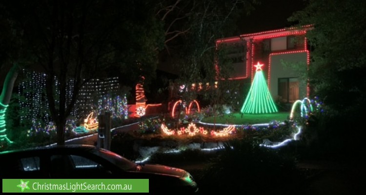 Christmas Light display at 11 Morrison Court, Mount Waverley