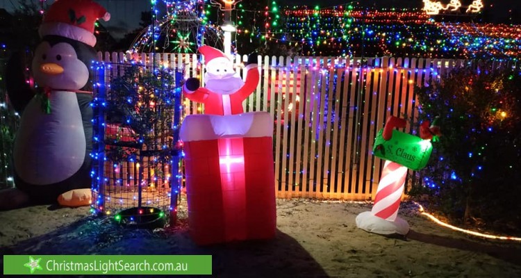 Christmas Light display at 6 Albara Road, Ingle Farm