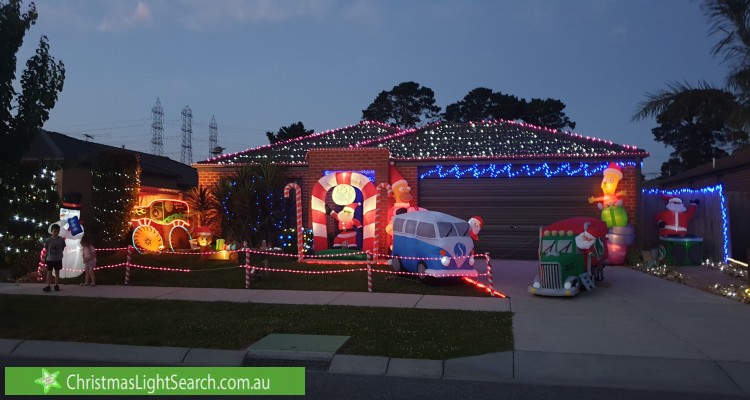 Christmas Light display at 100 Melissa Way, Pakenham