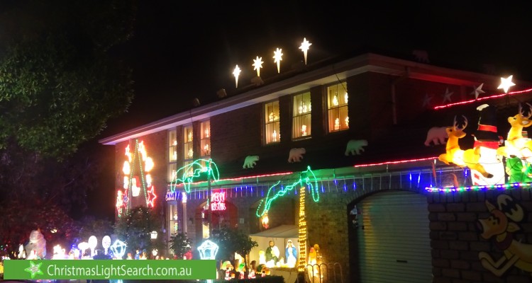 Christmas Light display at Pushkin Court, Doncaster East