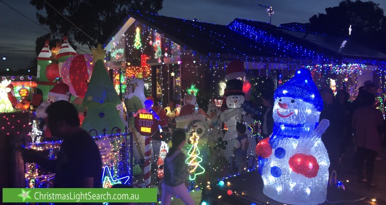 Christmas Light display at 1 Wilson Crescent, Hoppers Crossing