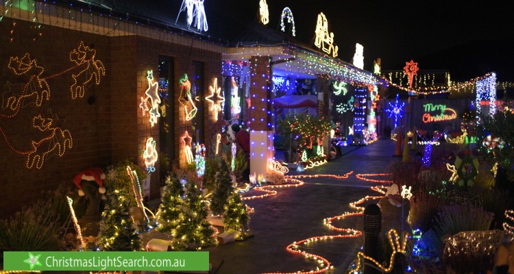 Christmas Light display at 9 Middlesex Court, Cranbourne North