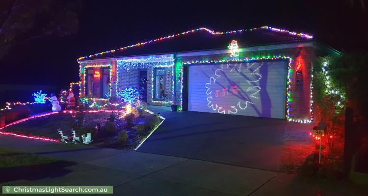 Christmas Light display at 36 Lucerne Circuit, Pakenham