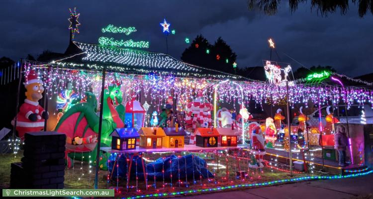 Christmas Light display at 9 Warwick Close, Wantirna