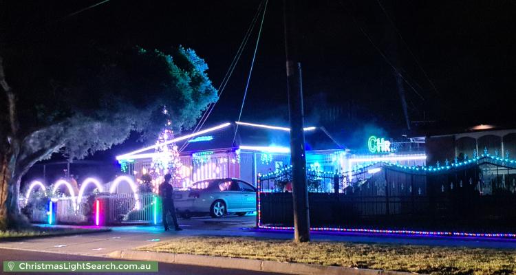 Christmas Light display at 108 Gillespie Road, Kings Park