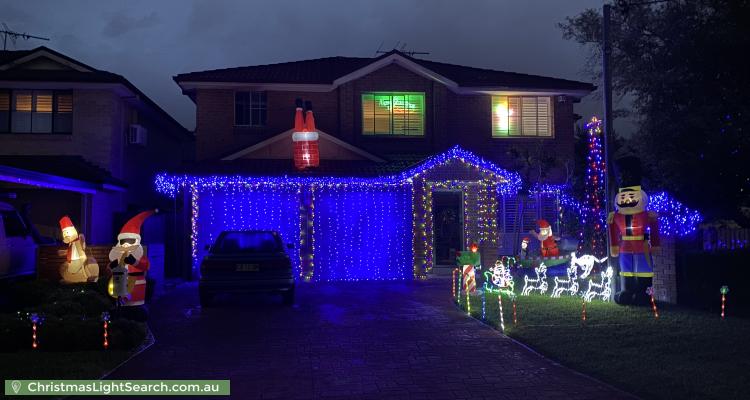Christmas Light display at 2 Kesawai Place, Holsworthy