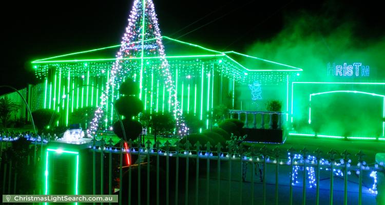 Christmas Light display at 108 Gillespie Road, Kings Park
