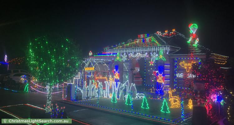 Christmas Light display at 15 Walseley Crescent, Gledswood Hills
