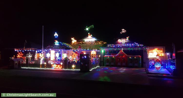 Christmas Light display at 82 Tullamore Drive, Darch