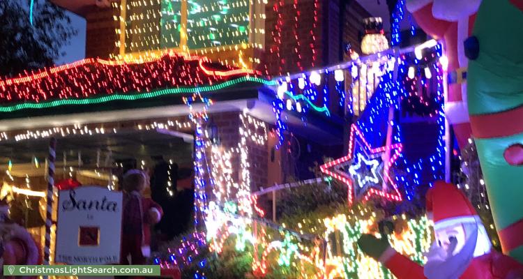 Christmas Light display at 23 Tanbridge Way, Warranwood
