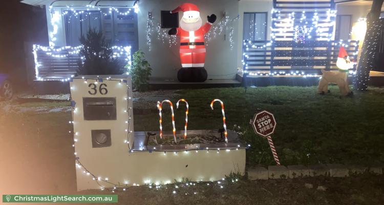 Christmas Light display at 36 Faucett Street, Latham