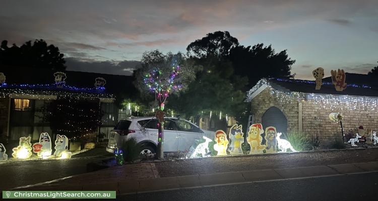 Christmas Light display at 5 Hooke Place, Charnwood