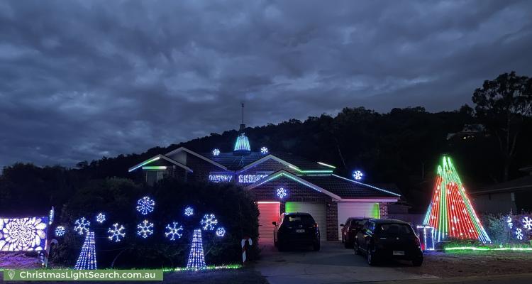 Christmas Light display at 1 Eaglemont Retreat, Conder