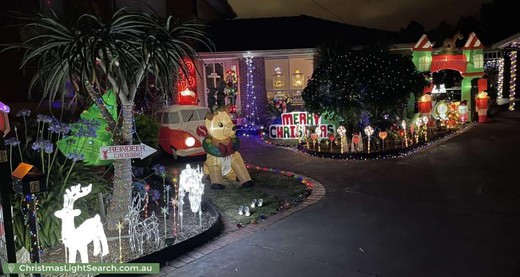 Christmas Light display at 6 Edgecombe Street, Oak Park