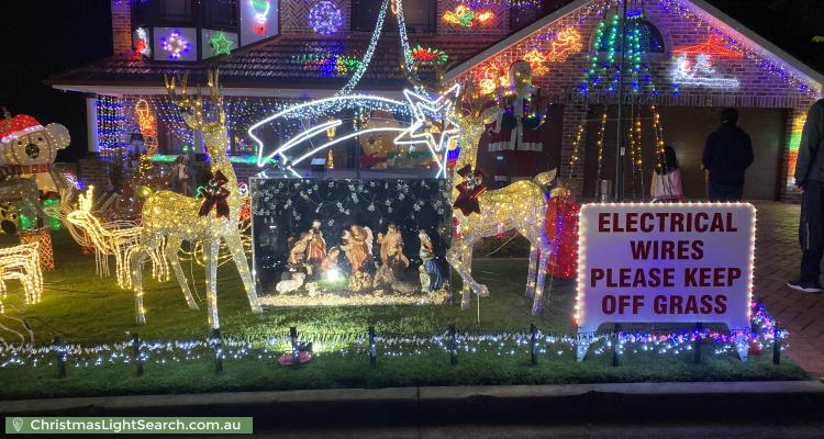 Christmas Light display at 14 Murrumba Place, Castle Hill