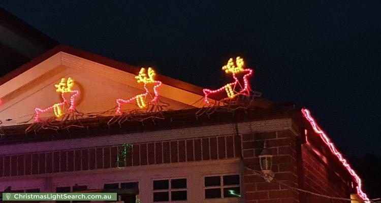 Christmas Light display at 8 Kentmere Street, Stanhope Gardens