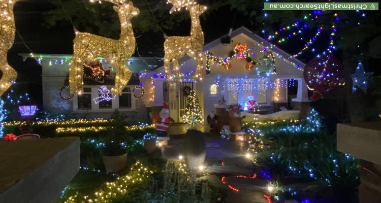Christmas Light display at 23 Vernon Street, Croydon